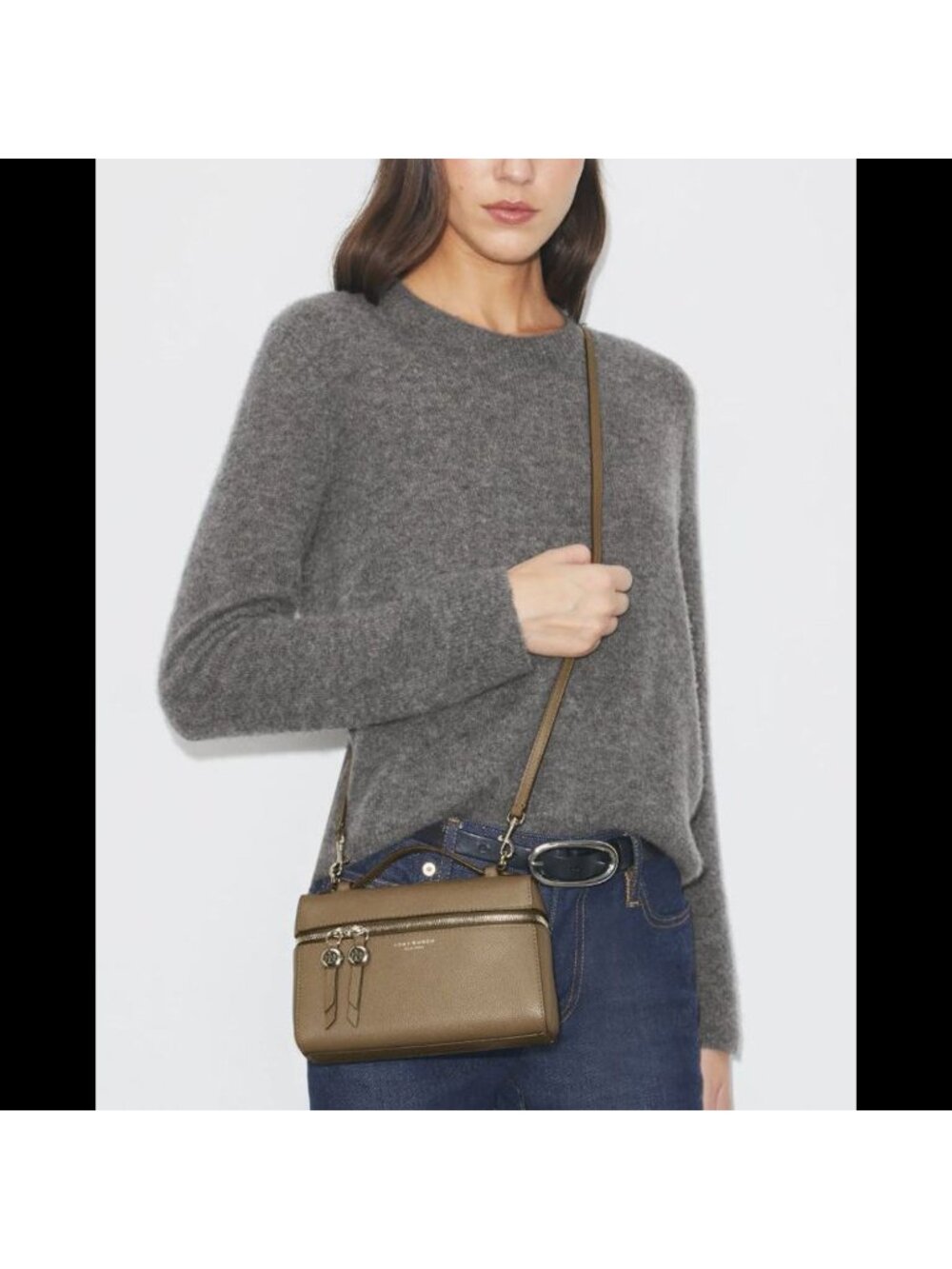 Tory Burch Romy Slim Mini Bag Wild Mushroom OS
